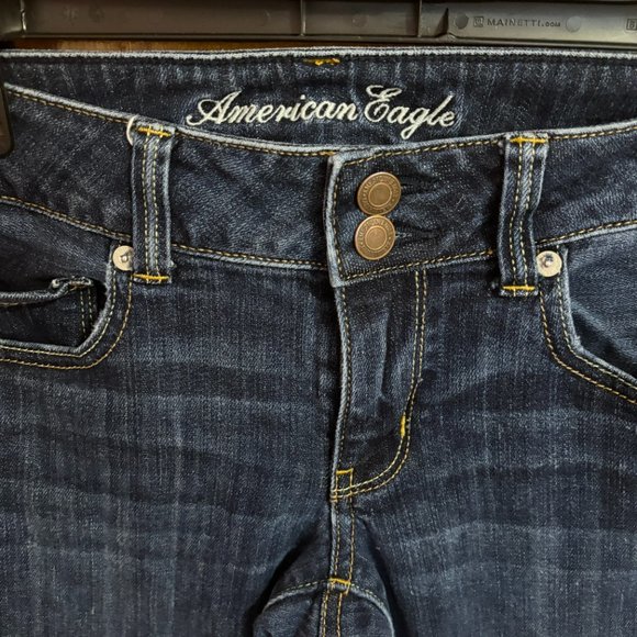 American eagle artist dark wash jeans size‎ 6 - Picture 4 of 16